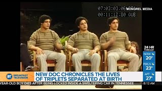 Documentary tells story of triplets separated at birth [upl. by Ahseeyt]