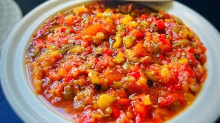 Salade de poivrons et tomates grillés mechouia façon Marocaine 🇲🇦 [upl. by Aennyl]