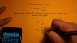 Determining Volume from Density and Mass [upl. by Sumahs]