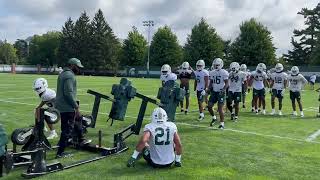 Michigan State Football Practice  First Day Fall Camp  Jonathan Smith Head Coach  DL DBs [upl. by Anella]