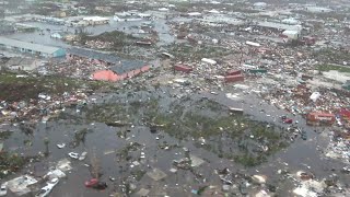 Aerial footage shows total devastation in Abaco Bahamas after Hurricane Dorian [upl. by Willetta]