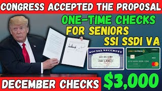 BREAKING 3000 ONETIME CHECKS APPROVED FOR DECEMBER  Social Security amp SSDI Recipients Included [upl. by Tony]