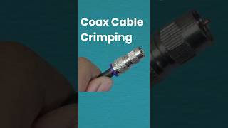 Coaxial Cable TV Crimping diy tutorial shorts [upl. by Aowda823]