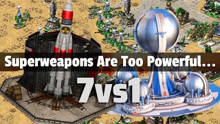 Red Alert 2  Superweapons Are Too Powerful  7 vs 1 [upl. by Lalo]