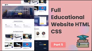 How To Make Responsive Education Website Using HTML CSS amp JavaScript 🏫 Harvard University [upl. by Marti88]