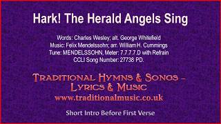 Hark The Herald Angels Singstandard version wesley  Christmas Lyrics amp Music [upl. by Animar]