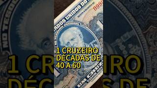 Cédulas antigas 1 Cruzeiro do Tamandaré de 1944 a 1958 cédulas moedas numismatica dinheiro [upl. by Barkley]