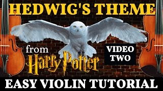 Violin  Learn Hedwigs Theme  Easy Step by Step Tutorial Harry Potter Part 2 [upl. by Acul530]