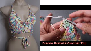 Dianne Bralette Crochet Top Tutorial  Just Annadel [upl. by Weibel]