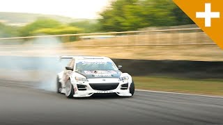 Mad Mike Drifts His RX8 So Much Smoke We Set Off The Goodwood Smoke Alarm  Carfection [upl. by Kirkwood88]