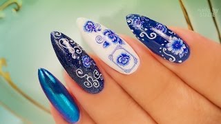 Four Styles  Chrome Stickers Calligraphy and Glitter Gel [upl. by Shelden442]