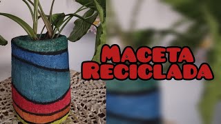 Pinta tus macetas creativas recicladas [upl. by Hahcim]