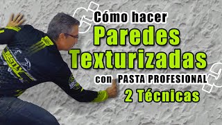 Cómo hacer una PAREDES TEXTURIZADAS usando PASTA PROFESIONAL  DIY FÁCIL  Reparar Paredes [upl. by Sidnak]