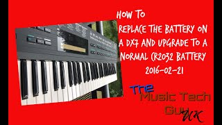 Replacing the battery on a YAMAHA DX7 MKII and upgrade to a normal CR2032 battery [upl. by Acul]