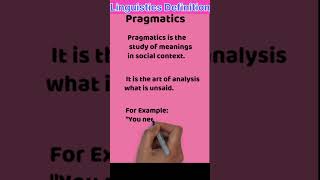 what is Pragmatics pragmatic bsenglishlectures bsenglish shorts youtubeshorts [upl. by Collier]