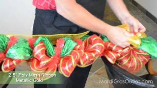 How to Make a Garland with Deco Mesh [upl. by Grosberg101]