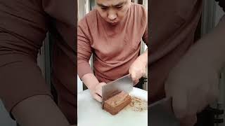 How to cut Boiled Blood diy chef carving [upl. by Ameg]