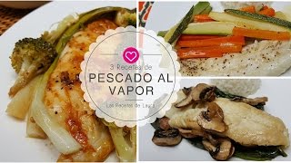 3 recetas de PESCADO EMPAPELADO para la dieta ❤ Las Recetas de Laura Recetas Saludables [upl. by Myrna297]