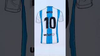 Messi Jersey messi arzentina football fifa jersey popular draw reels shorts [upl. by Canon358]