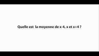 Moyenne Arithmétique Algèbre  Mathématiques secondaire 3 [upl. by Nyrek]