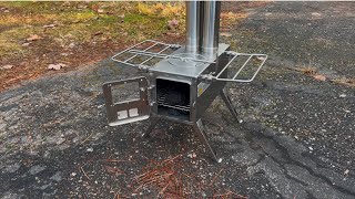 WINNERWELL NOMAD SMALL STOVE SET UP AND BURN… [upl. by Tilda]