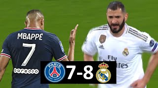 Real Madrid vs Paris Saint Germain 87  All Goals 20152021 [upl. by Ermengarde]