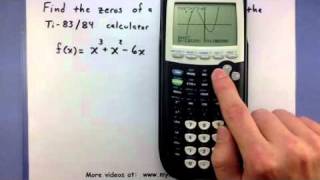 PreCalculus  Find the zeros of a function using the TI8384 calculator [upl. by Esyak]