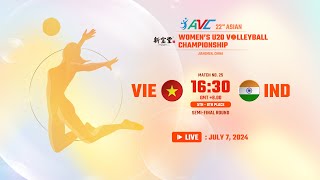 LIVE  VIETNAM VS INDIA  22nd Asian Womens U20 Volleyball Championship [upl. by Alrep]