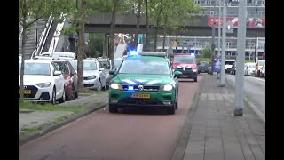 grip 1  hulpdiensten met spoed naar grote brand in Rotterdam [upl. by Omik]