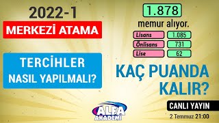 20221 ataması analizi İŞLETME İKTİSAT MALİYE ÇEKO ULUSİLİŞKİLER HUKUK TAPU Canlı yayın [upl. by Atsirtal818]