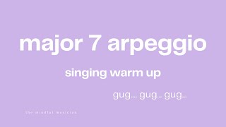 MAJOR 7 ARPEGGIO SINGING EXERCISE for female singers [upl. by Hall]