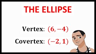 THE ELLIPSE WRITING STANDARD EQUATION WITH VERTEX AND COVERTEX  CONIC SECTIONS [upl. by Janith]