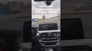 BMW X3 M40i Stock ASD flaps open [upl. by Glassman]