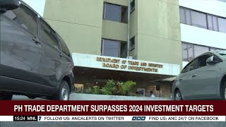 PH trade department surpasses 2024 investment targets  ANC [upl. by Bradlee657]