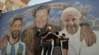 Conans Mural with Messi and the Pope  Conan OBrien Must Go [upl. by Eltsyrhc453]