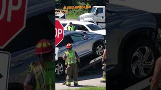 Flatbed Driver Rolling wrecked car on to truck bed  7224 [upl. by Oira]