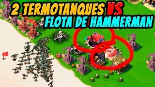 2 Termotanques vs Flota de Hammerman  Boom Beach Español [upl. by Ecirum]