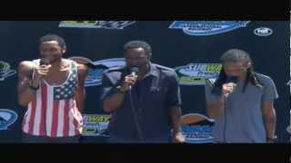 Brian McKnight Brian McKnight Jr Niko McKnight sing National Anthem [upl. by Yrtsed270]