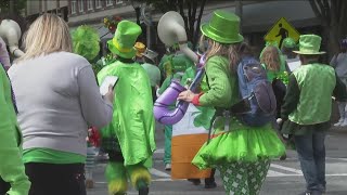 St Patricks Day parade kicks off in Savannah [upl. by Blackington]