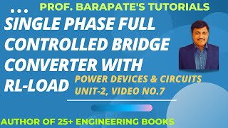 SINGLE PHASE FULL CONTROLLED BRIDGE CONVERTER WITH R L LOAD [upl. by Ardnak]