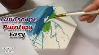 🌄 Easy Acrylic Landscape Painting for Beginners Step by Step 🎨 [upl. by Sowell327]