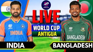 India vs Bangladesh T20 World Cup Match  Live Score amp Commentary  IND vs BAN Live  India Batting [upl. by Bertie]