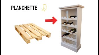 Comment faire un meuble porte bouteilles en palette Projet du dimanche 6 [upl. by Audra]