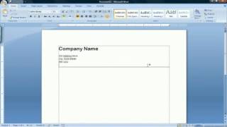 How to Create a Letterhead in Microsoft Word 2007 [upl. by Reace]