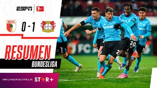 ¡EXEQUIEL PALACIOS ESTIRÓ EL INVICTO DEL LÍDER EN LA ÚLTIMA  Augsburg 01 B Leverkusen  RESUMEN [upl. by Pebrook]