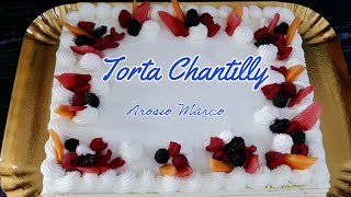 Torta Di Compleanno Pan Di Spagna Con crema Chantilly e Frutta Fresca [upl. by Sager]