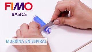 Murrina en espiral FIMO  Tutorial FIMO BASICS español [upl. by Iht629]