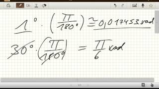 Umrechnung von Gradmaß in das Bogenmaß [upl. by Swec]