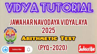 JNV Entrance Exam  Arithmetic Test [upl. by Akired897]