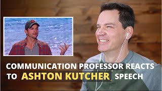 Communication Professors Reaction to Ashton Kutchers Speech for Teen Choice Award [upl. by Aiuqat]